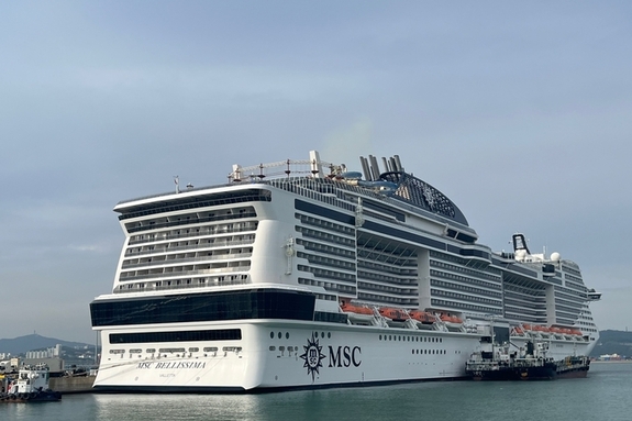 BPA, 초대형 크루즈선 MSC BELLISSIMA 부산항 첫 입항