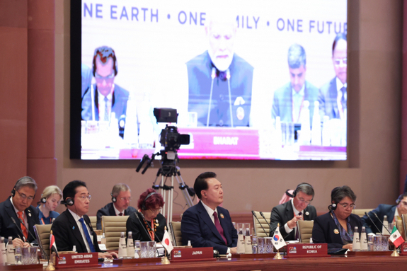 윤석열 대통령, G20에서 '녹색해운항로' 발표…친환경 해운 솔루션 제시